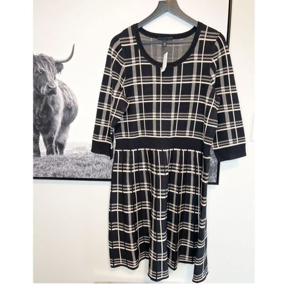Lane Bryant Dresses & Skirts - Lane Bryant NWT Checked Smock Dress 14/16